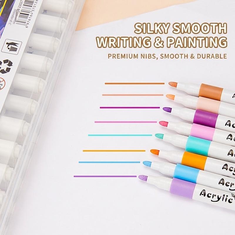 Acrylic Paint Marker Set Odorless Water Based 12/24/36/48/60Pcs for Holiday Decoration DIY Handcraft Making