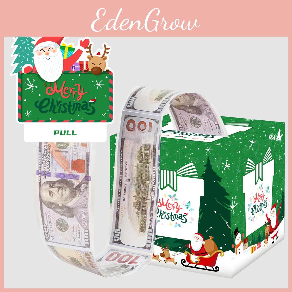 Grüne Weihnachtsgeschenkbox mit Weihnachtsmann-Druck für Feiertags-Partydekorationen