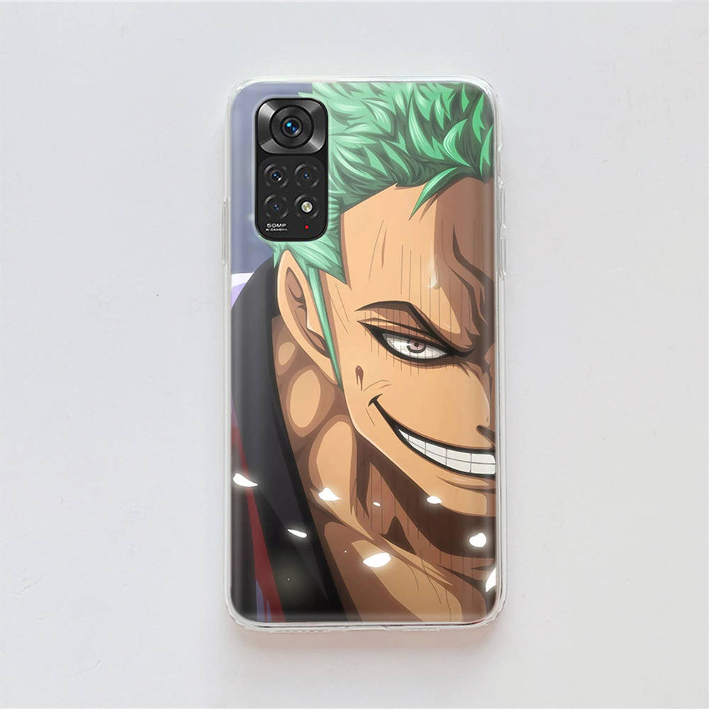 

Чехол DT8 One Piece Zoro Sanji для Samsung A04 A14 A23 A34 A54 M23 M33 M52 M53 Realme 10 9 C30S C35 C55 VIVO Y02S Y21 Y33S Y51 X80 Pro Прозрачная крышка VIVO V20 зелёный