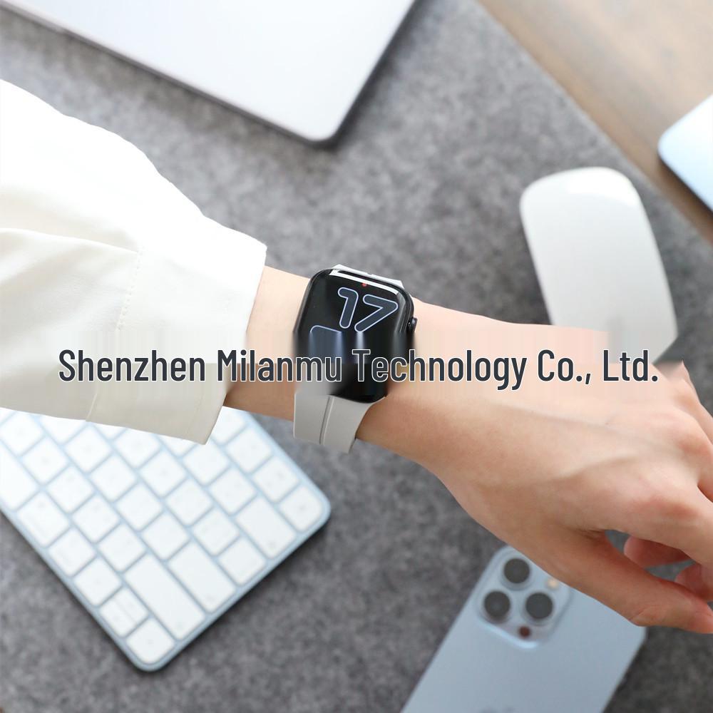Magnetic Silicone Folding Buckle Band for Apple Watch & iWatch 6/7/8/9/10/SE/Ultra 2