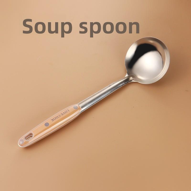 

Kitchen Non-stick Frying Pan Frying Spoon Frying Spatula Funnel Fondue Cooking Spoon Household Cookware stainless steel spoon