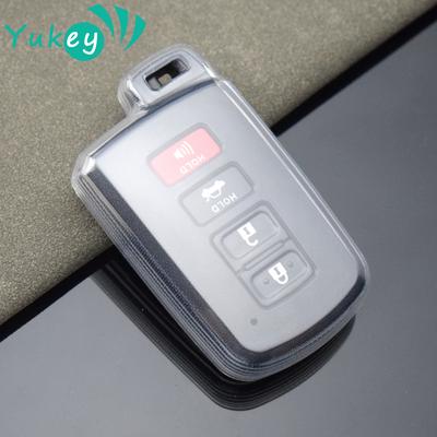 Funda Protectora Transparente para Mando de Coche para Toyota Corolla Camry RAV4 Highlander Auris CHR Avalon Land Cruiser Bolsa Protectora para Llavero