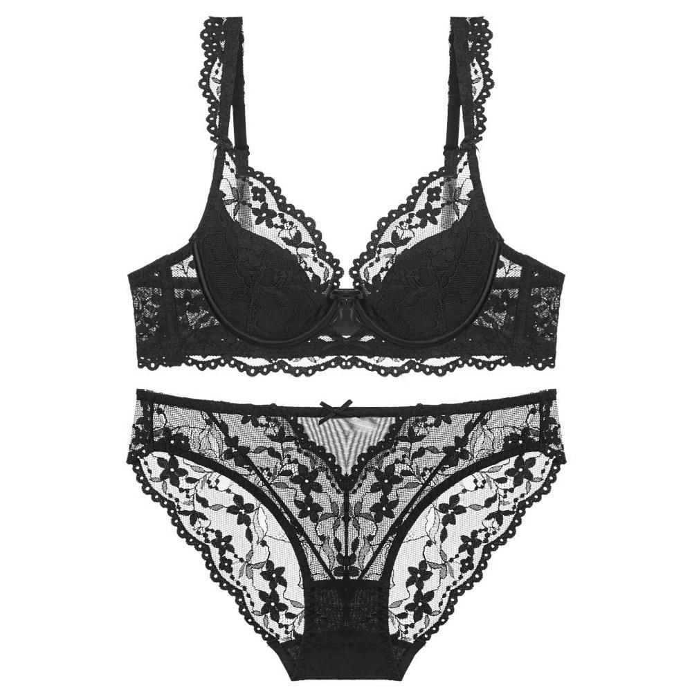 French seamless gathering thin lifting anti-sagging collection sub-breasts pure lace text