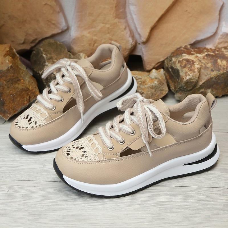 

Shoes women s summer new breathable mesh hollow white shoes hole sandals casual sports board shoes 43 бежевый