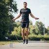 Adjustable Length Jump Rope Speed Racing Bearing System Steel Wire Rope Comfortable Foam Handles Adjustable Jump Rope
