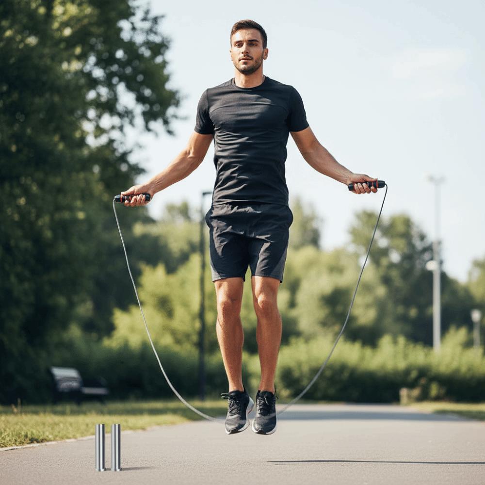 Adjustable Length Jump Rope Speed Racing Bearing System Steel Wire Rope Comfortable Foam Handles Adjustable Jump Rope