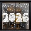 Deer Christmas 2026 Snowman Pvc Window Decals Holiday Home Decor Set Stickers