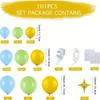 101pcs Turquoise Lemon Yellow Balloon Garland Set Gold Square Star Balloon Suitable for Summer Party Birthday Party Decoration
