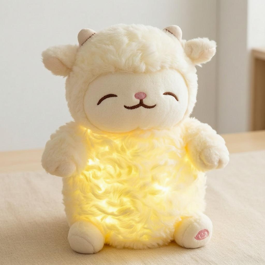 Colorful Led Luminous Sheep Plush Toy With Short Pile Fur For Kids And Collectors
