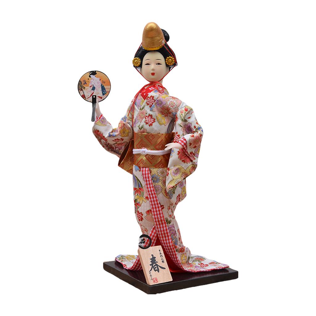 30cm Handmade Japanese Geisha Kimono Doll Figurine Showcasing Traditional Culture Ideal for Home Decors Collectors
