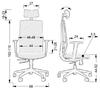 Swivel chair with extendable seat ZN-807-B tk.30