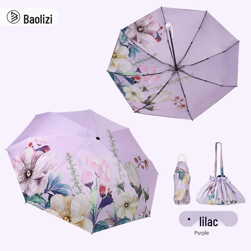 Baolizi Dual-Layer UV Protection Sun & Rain Umbrella for Women