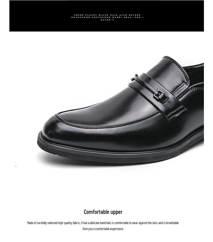 Men's Plus Size Leather Loafers: Versatile British Slip-On Shoes for Business, Formal Wear, Weddings, and Grooms