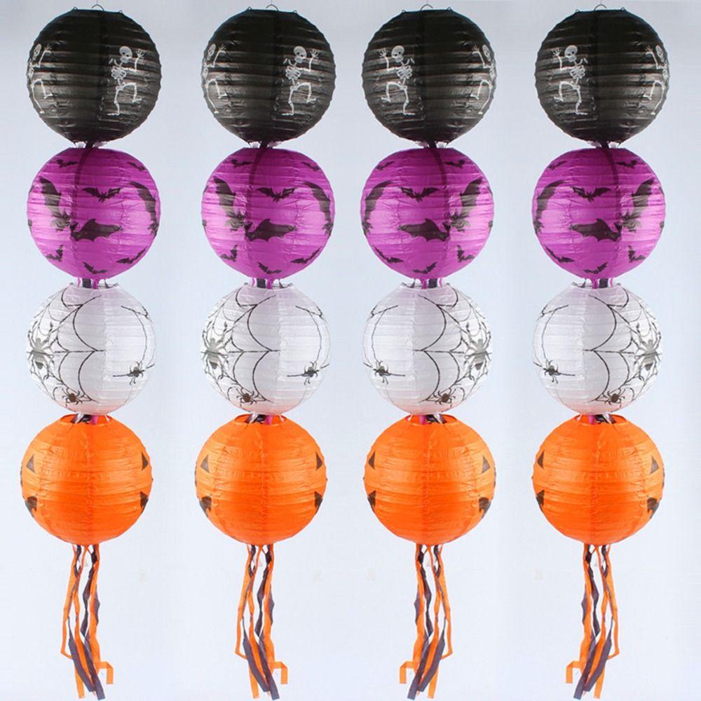 Bat Halloween Paper Lanterns Skeleton Hangingn Tassels Lantern Funny   Shopping Mall
