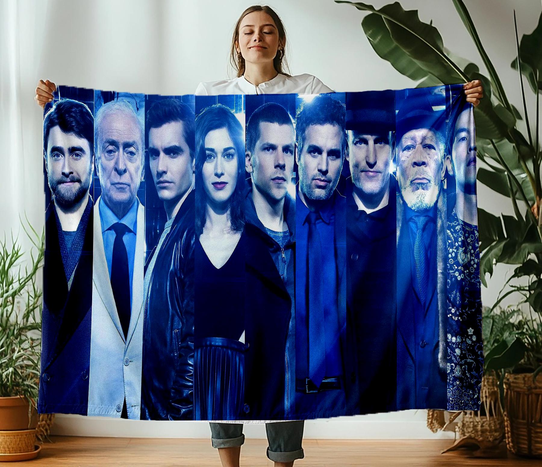 

130×150cm Now You See Me 3 Printed Thin Fashion Blanket Camping Throw Bed Sofa Office Air Conditioning Soft Leisure Fashion Blankets 75x90cm