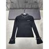 European Style High-Quality Spring Bow Neck Knit Base Layer