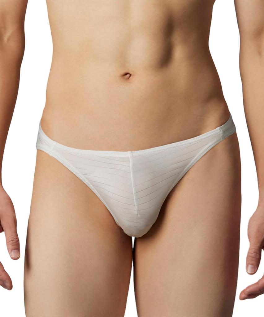 Bros by Wacoal 3D Front Comfortable Front Striped Size Small Men's Briefs, GF2401, Design, Fit, Closure, Pattern, White,