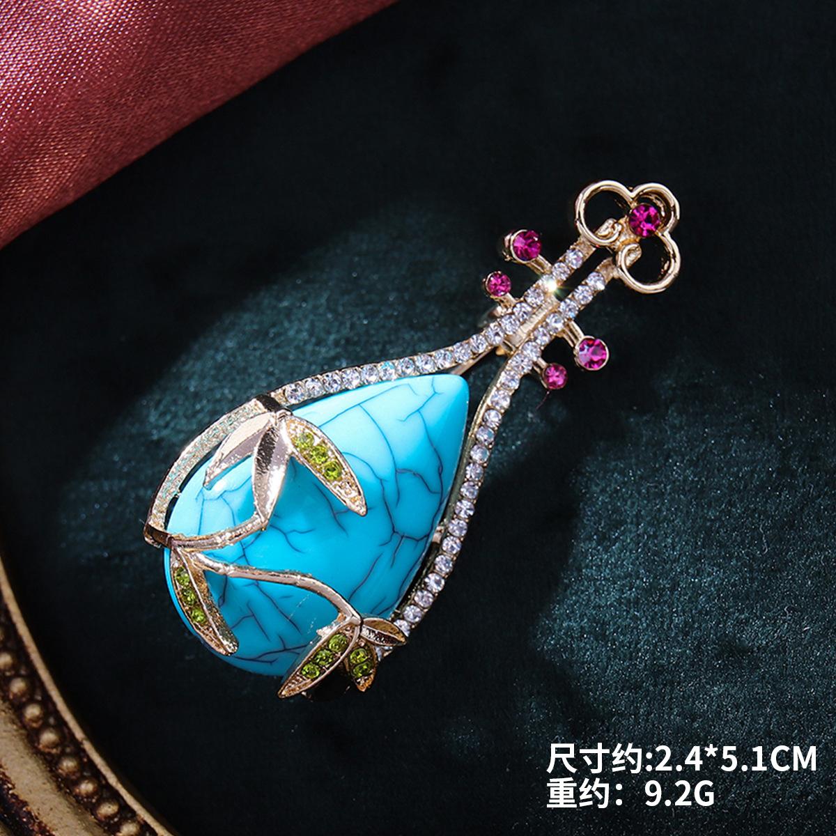 

Новая китайская антикварная брошь пипа, элитная брошь класса люкс, булавка-непропускатель, креативные аксессуары для блейзера на осень и зиму