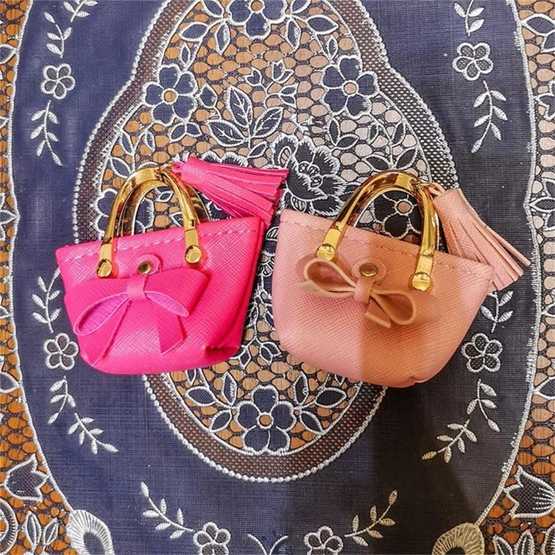 Stylish Mini Handbag for Dolls Fashionable Bowknot Action Figures Photo Props Mini Bag for 1/6 Dolls Accessories