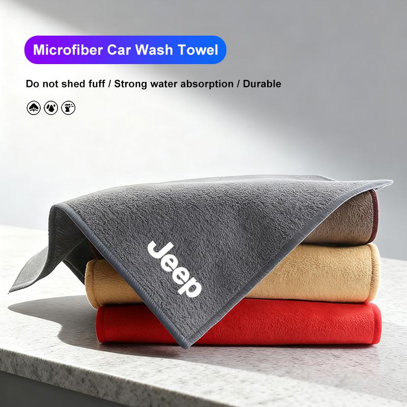 Microfiber Car Towel Cleaning Cloth Wipe Rag For Jeep Grand Cherokee Wrangler JK Gladiator Compass Renegade Wagoneer Avenger AMP1
