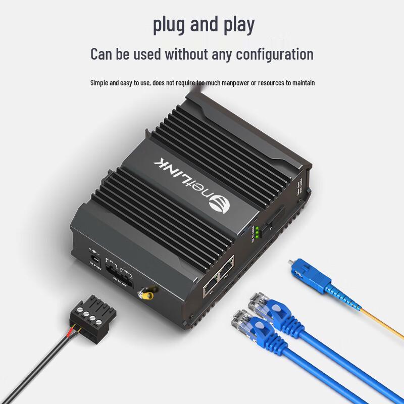 netLINK Industrial 100M Single-Mode Single-Fiber Fiber Optic Transceiver