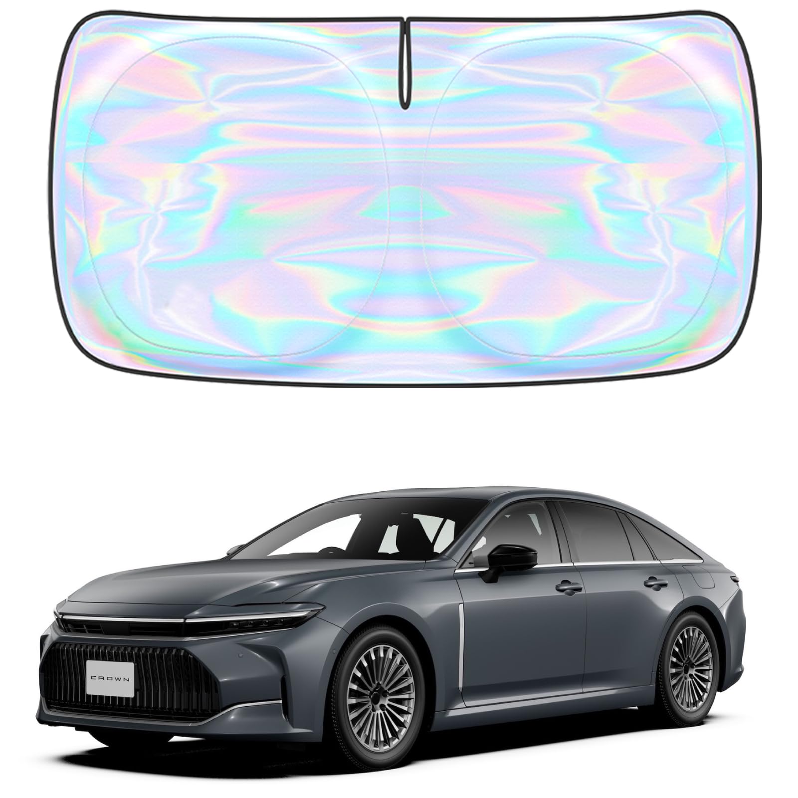 

для Toyota Crown Crown Crown Estate 30 Передний солнцезащитный козырек от солнца Блокатор солнца УФ УФ Теплоизоляционный Чехол для хранения в комплекте [Новый 2025, Специфичный для автомобиля] Спорт, Седан,