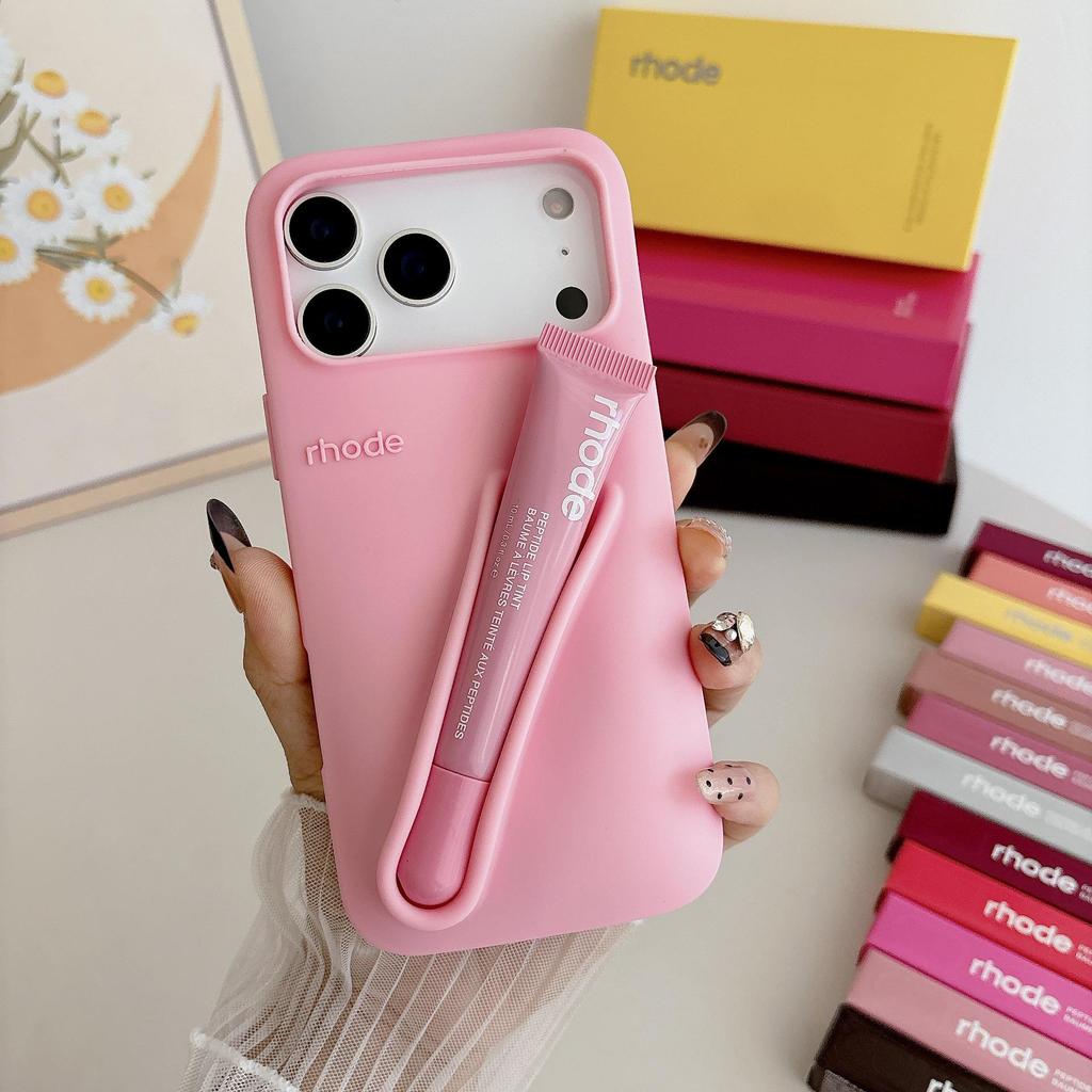 Hailey's Silicone iPhone Case with Lipstick Holder for iPhone 13, 14, 15, 17 + Gift Box