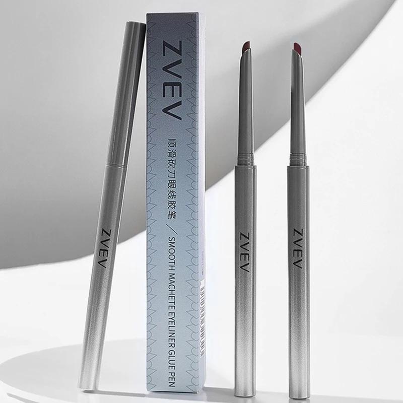 Silky Lasting Scythe Eye Liner Pencil Natural Matte Wine Red Lying Silkworm Eyeliner Pen Easy To Color for Beginners Eye Makeup