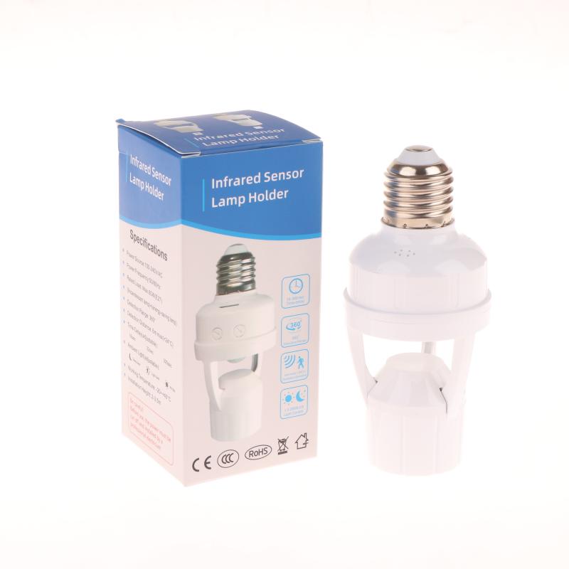 E27 Socket Converter With Pir Motion Sensor Led Lamp Base Intelligent Switch Light Bulb Holder Ac 85-265V Dimming Delay Control