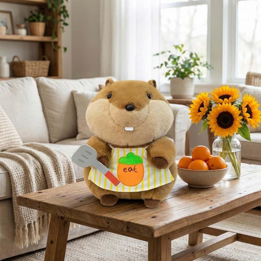 Throw Pillow Groundhog Plush Toy Stuffed Animals Big Tooth Mouse Doll  Baby Infants