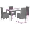 VidaXL Ensemble à Manger de Jardin avec Coussins 5pcs, Table de Terrasse, Meubles de Patio, Mobilier d'Extérieur, Beige 3277571