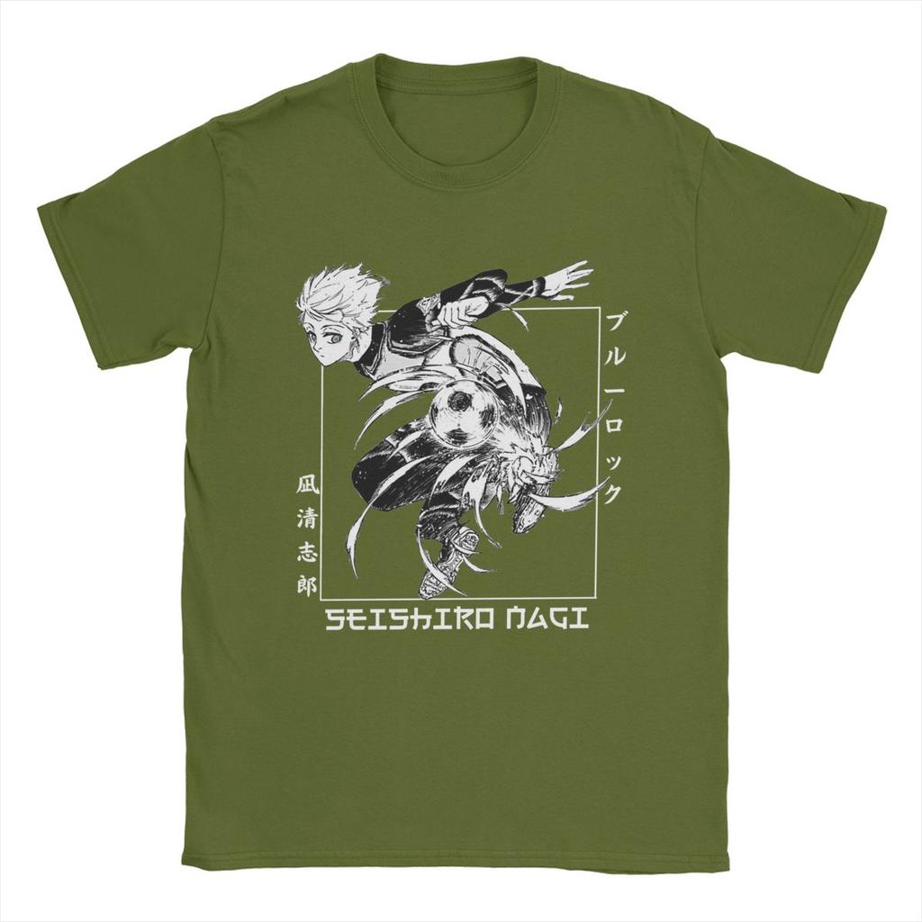 Blue Lock Seishiro Nagi Men T Shirts Fashion Tees Short Sleeve Crew Neck T-Shirt Cotton Gift Idea Clothing