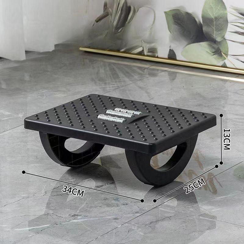 Портативная подставка для ног, качающаяся подставка для ног под столом на работе с функцией массажа ног, подставка для ног под столом для снятия давления чёрный