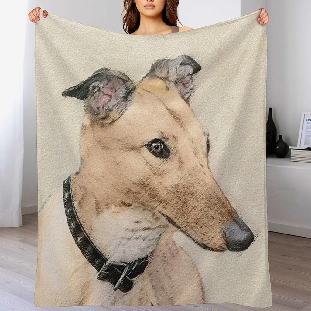 Coperta Morbida per Bambini Greyhound Coperte per Letto Divano Decorazione Natalizia