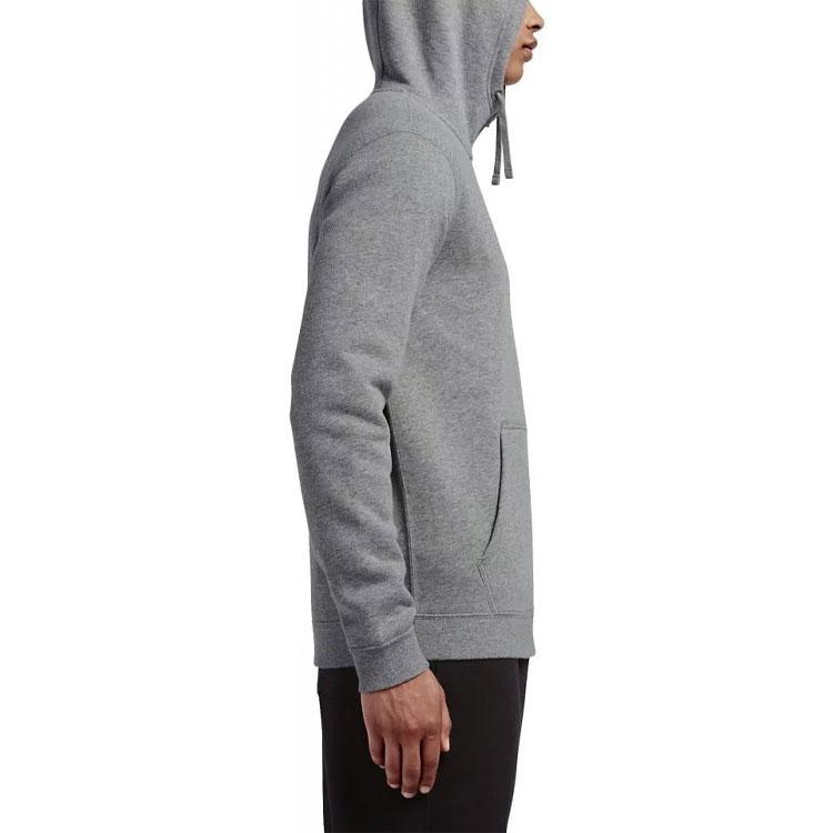 Nike Embroidered Logo Fleece-Lined Hooded Jacket Men Outerwear Gray 804389-063