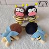 Creative And Cute Sausage Mouth Adorable Bee Pendant Cute And Funny Doll Backpack Doll Creative Keychain Small Pendant Gift