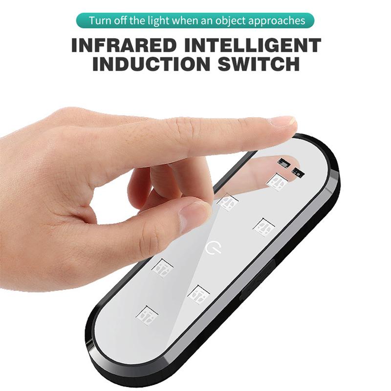 6 LED Car Door Lights Welcome Light Magnetic USB Charging Open Door Safe Emergency Warning Signal Lamp For Car Interior Atmosphere