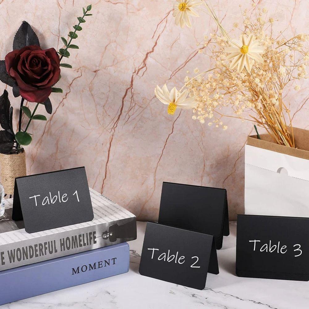 12/15/20/25Pcs Erasable Message Blackboard Signs Desktop Price Place Cards  Wedding Table