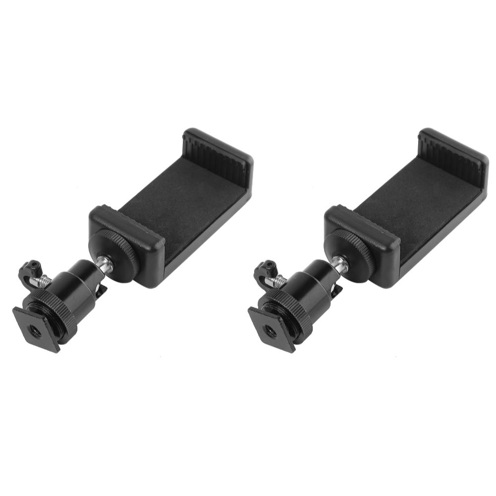 Universal Moblie Phone Clip Bracket Holder Mount 1/4 Screw Hot Shoe Pan Tilt Ball Head DSLR Camera Bracket for iPhone Samsung