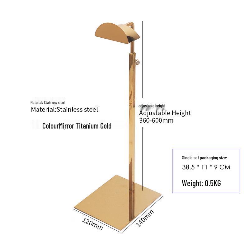 Adjustable Stainless Steel Handbag Display Stand with Gas Spring