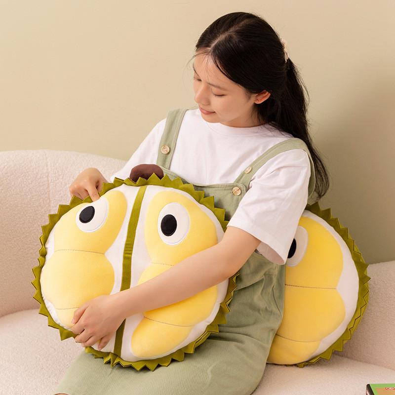 Adorable Green Durian Plush Pillow Soft Stuffed Toy For Girls Comforting Doll