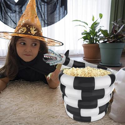 Cubos de Palomitas de Terror Reutilizables Cuenco de Palomitas de Gusano de Arena Broma Cosas Cesta de Palomitas
