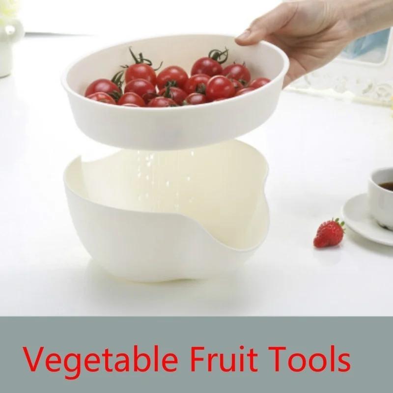 Cesto Scola Acqua Mini a Doppio Strato Multiuso per Lavare Frutta e Verdura Scolapiatti da Appendere