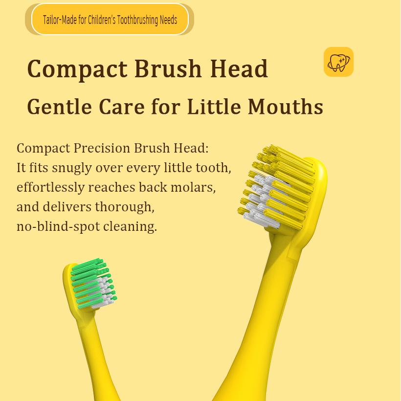 Happily Oral Care Efficient Deep Clean Kids Toothbrush With Toothpaste Inside Ergonomic Handle Instant Out and Off Toothbrush