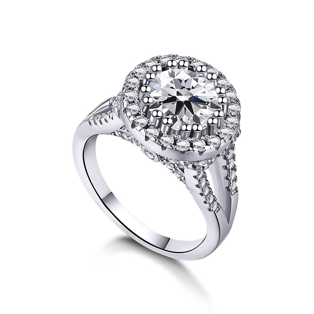 

Танцизное женское классическое кольцо из стерлингового серебра 925 пробы с цирконом, женские ювелирные изделия, свадебное обещание, подарок для вечеринки 10 серебряный