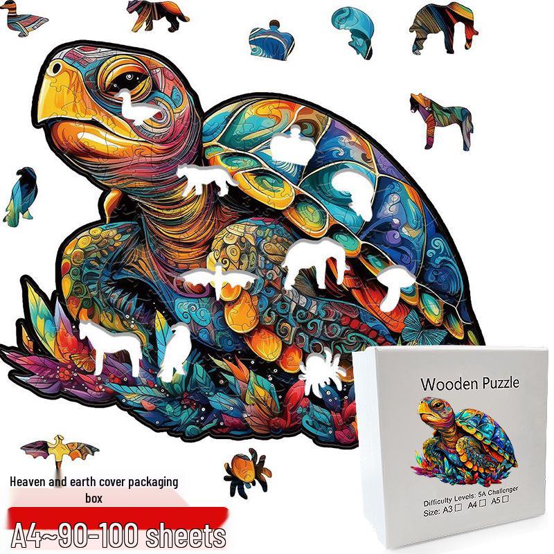 Irregular Animal Dog Penguin Wooden Puzzle in Stock