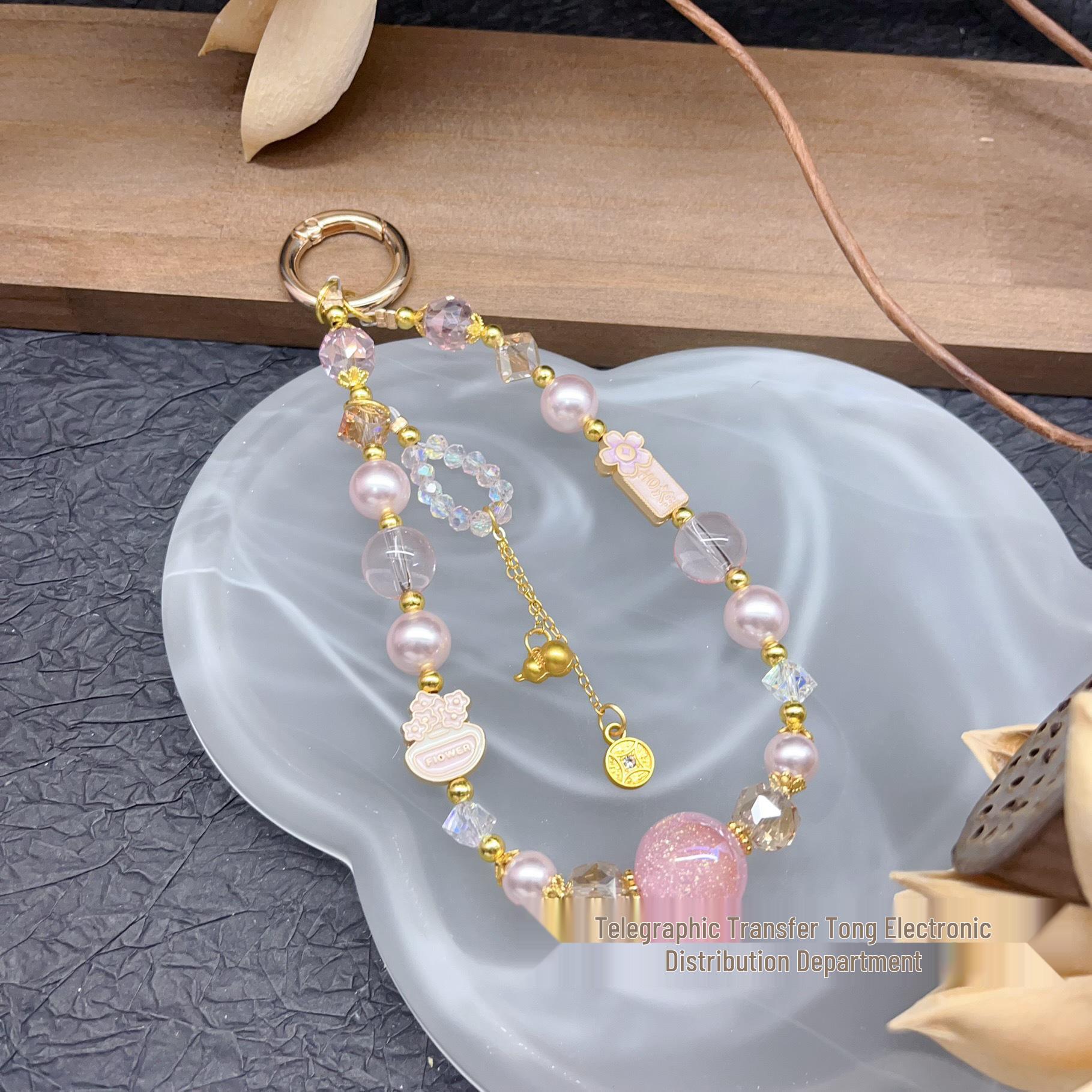 

Luxury Crystal Beaded Chinese Style Mobile Phone Chain & Bracelet