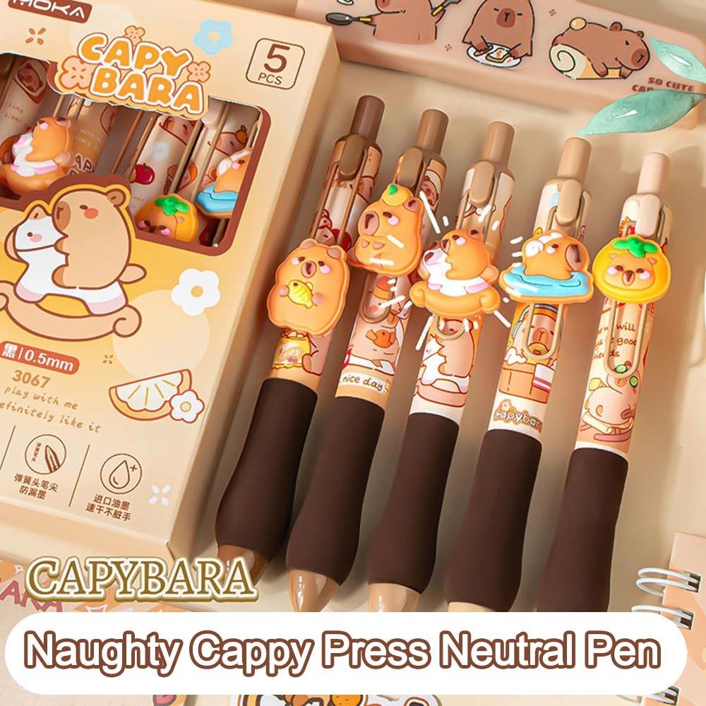 5Pcs Quick-drying Neutral Pen Press Question Pen High-value Ballpoint Pen  Office School