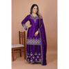 Presenting  New Designer Embroidered Chinon Sharara Suit With  Coding Sequence Embroidered Work And Rivet Moti Work