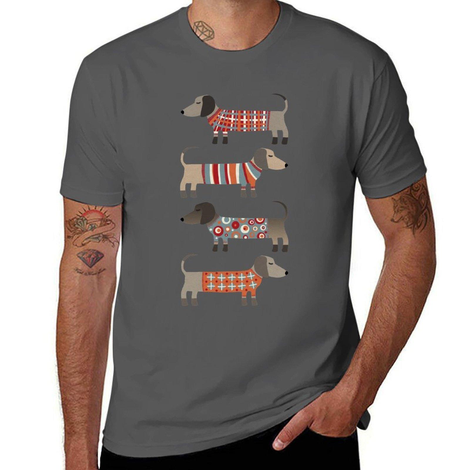

Dachshund Sausage Dogs in Sweaters Dark T-Shirt t shirt man luxury man t shirt luxury T-Shirt 4XL